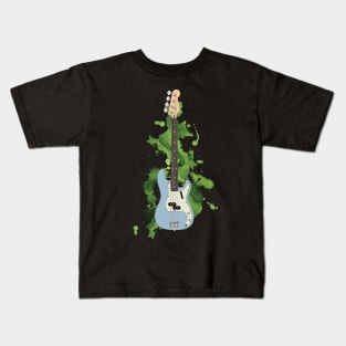 P-style Bass Guitar Sonic Blue Color Kids T-Shirt